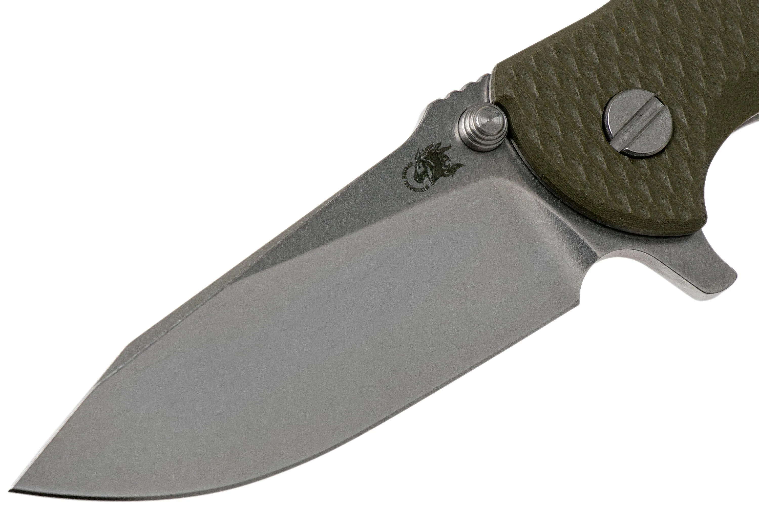 Rick Hinderer Jurassic slicer OD Green G10 CPM 20CV navaja
