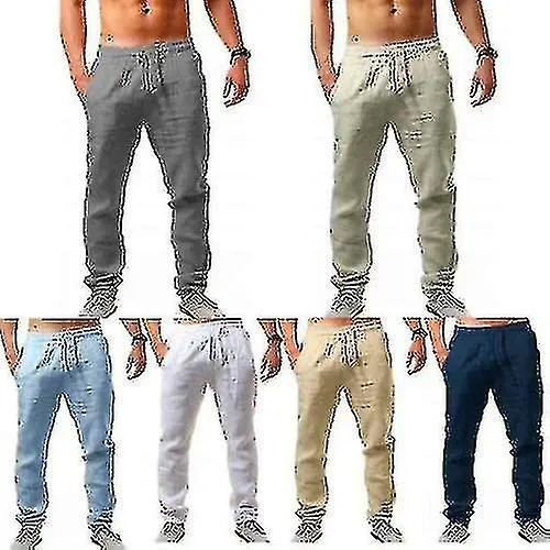 Ropa de algodón casual para hombres Pantalones sueltos de harén Playa Yoga Pantalones hippies