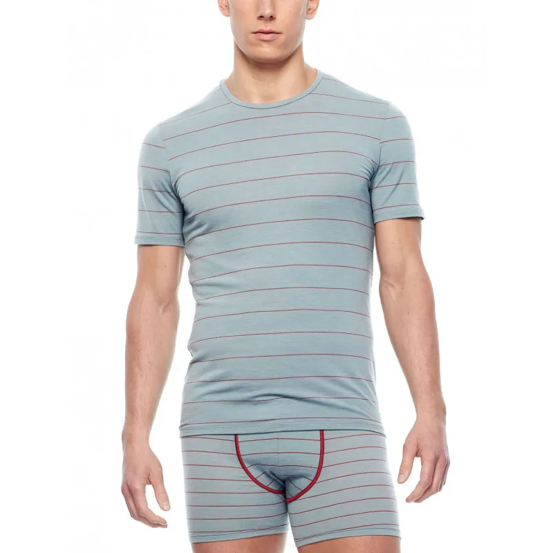 Ropa interior técnica ICEBREAKER Anatomica Ss Crewe (black/monsoon) Hombre