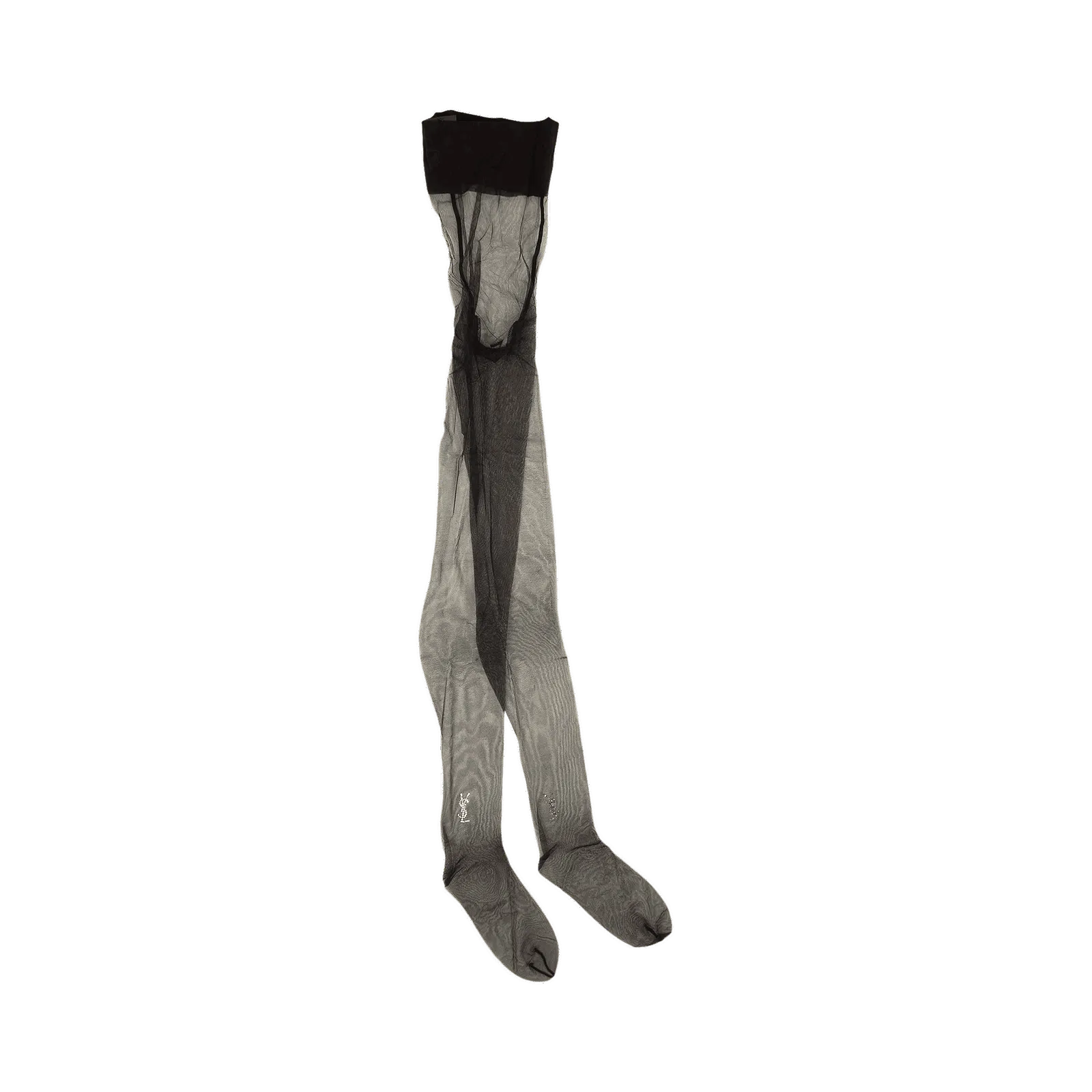Saint Laurent Sheer Jewel Logo Tights