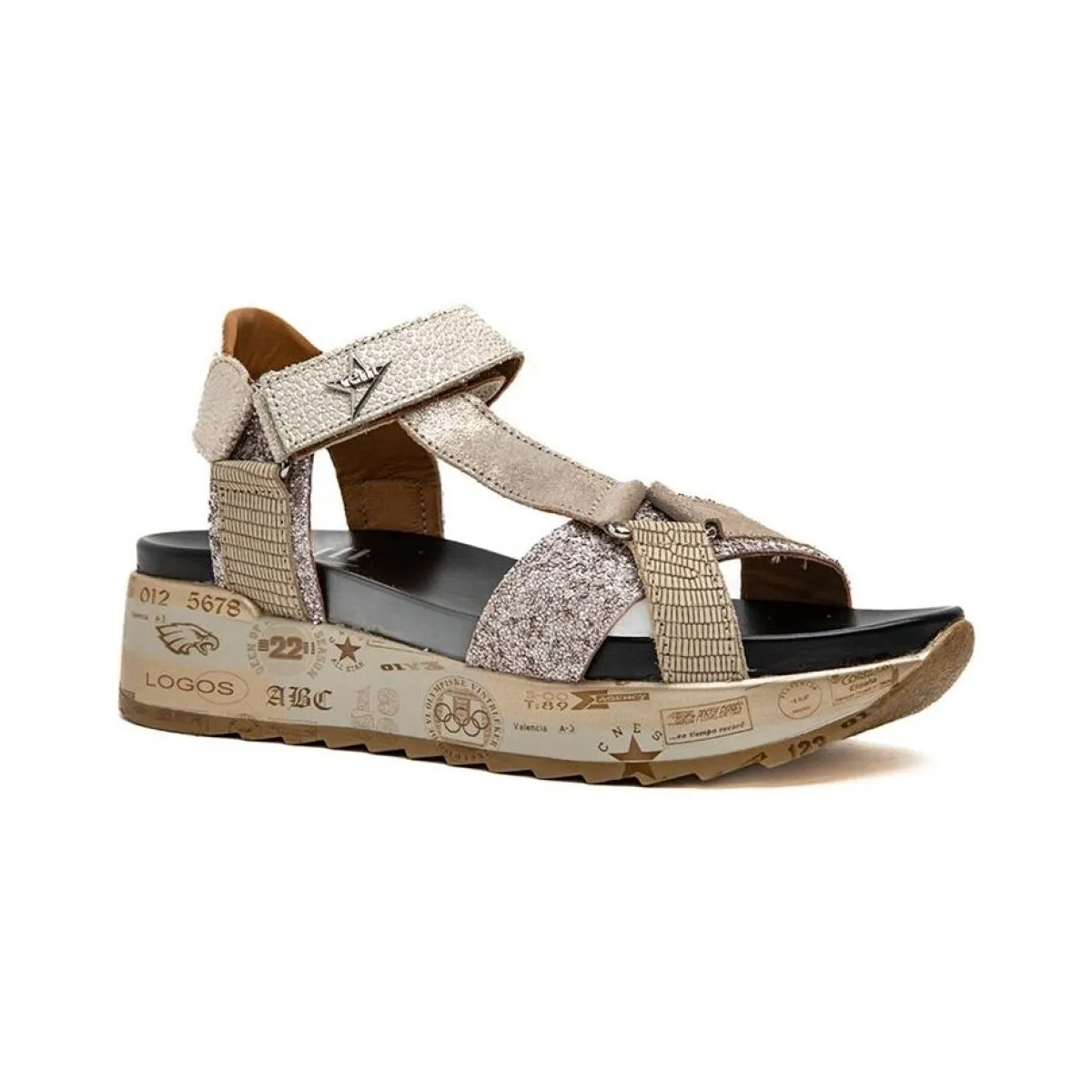 SANDALIA  1316 PIEL PLATINO