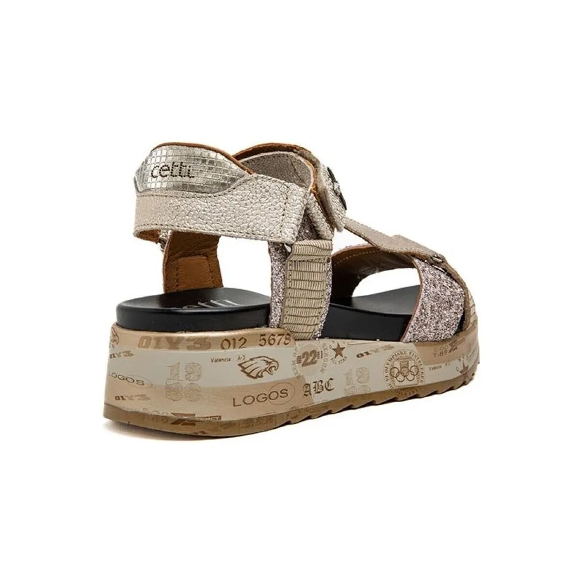 SANDALIA  1316 PIEL PLATINO