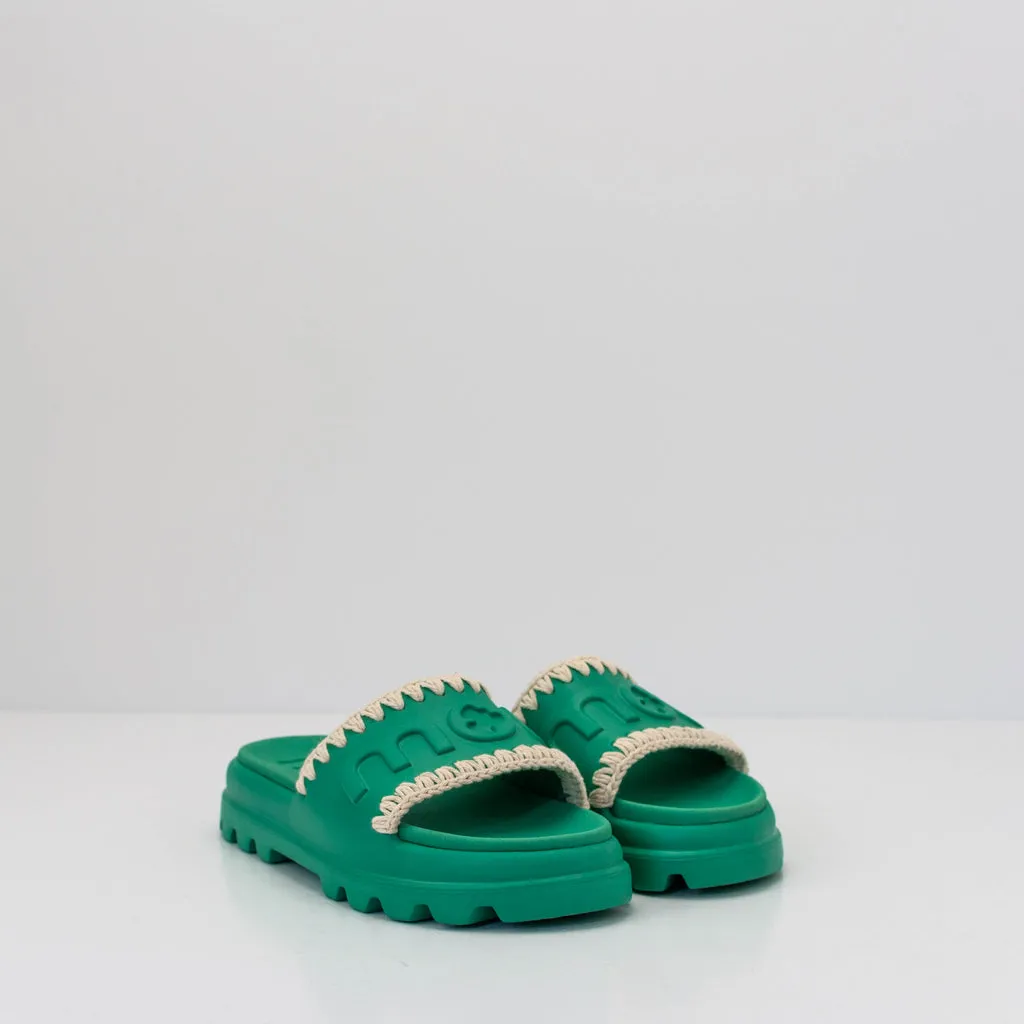 SANDALIA  MOU  EVA ONE PIECE SLIDE VIRDINIAN GREEN MU.SW661000N