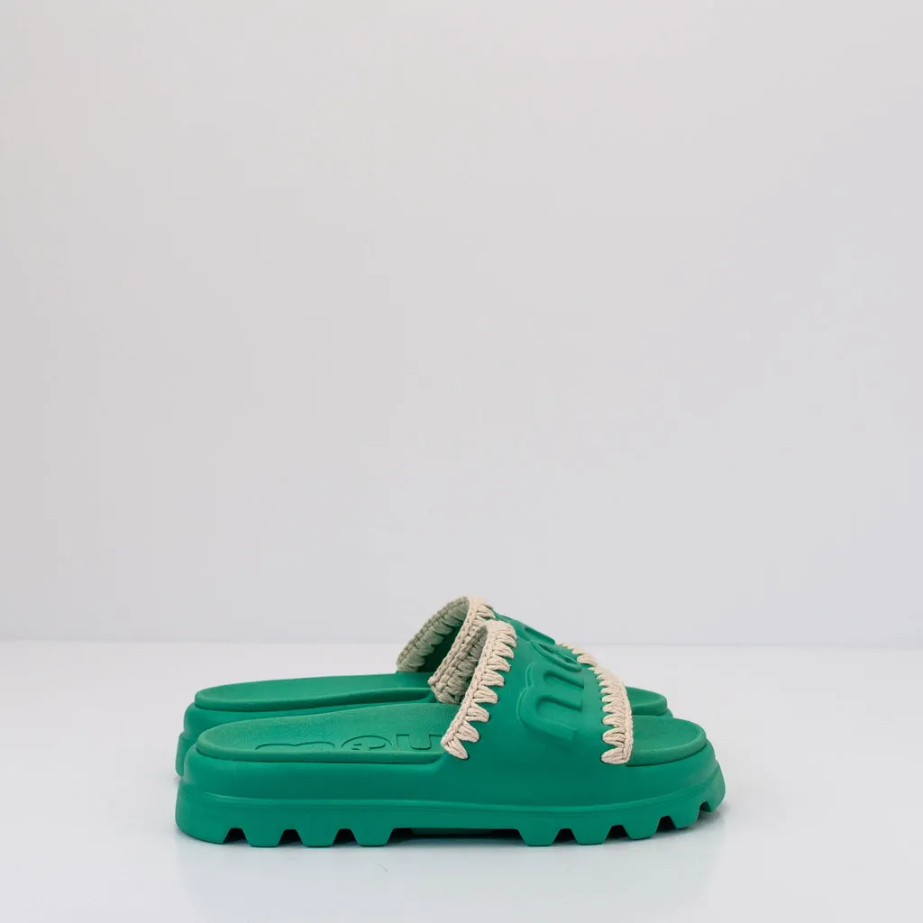 SANDALIA  MOU  EVA ONE PIECE SLIDE VIRDINIAN GREEN MU.SW661000N