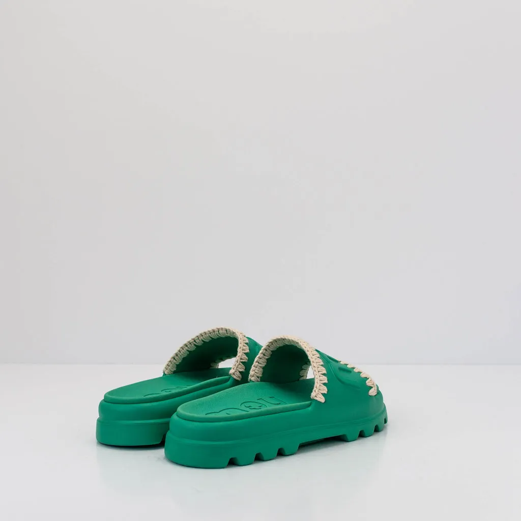 SANDALIA  MOU  EVA ONE PIECE SLIDE VIRDINIAN GREEN MU.SW661000N
