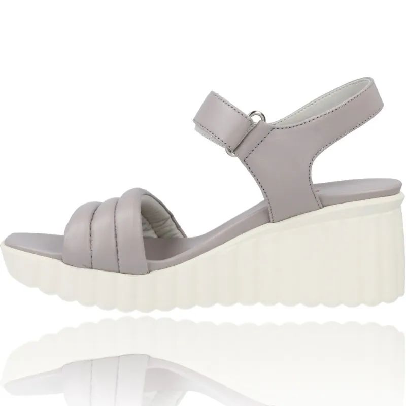Sandalias con Cuña de Piel para Mujer de Weekend Maldonado 16303
