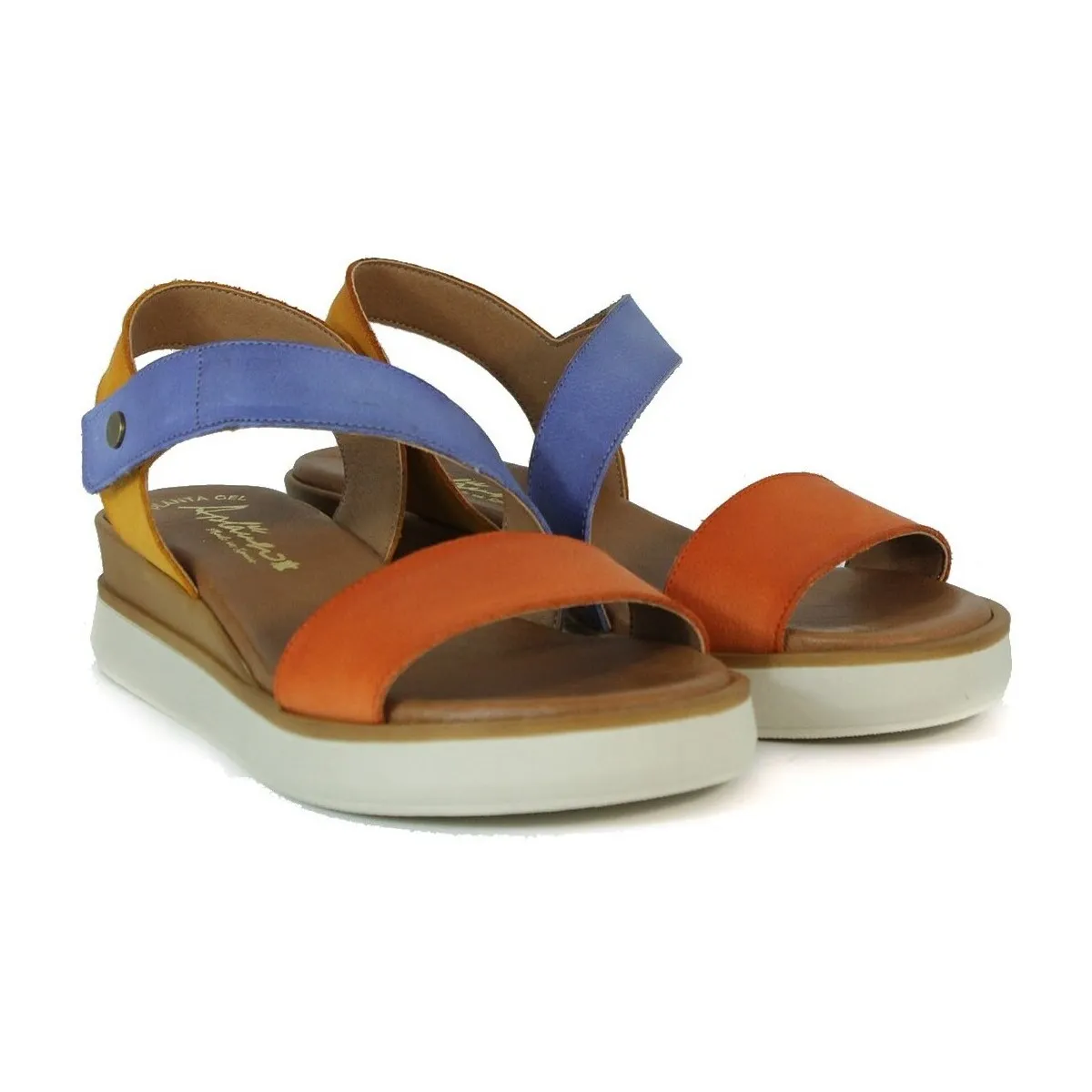 SANDALIAS DE GEL COBINADAS  14592 COMBI NARANJA
