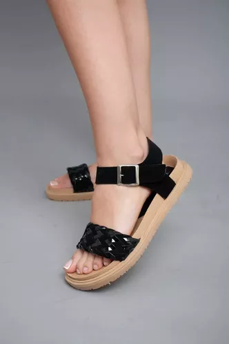 SANDALIAS DE MUJER BAJA FAJA TRENZADA VERANO LIVIANA ART410