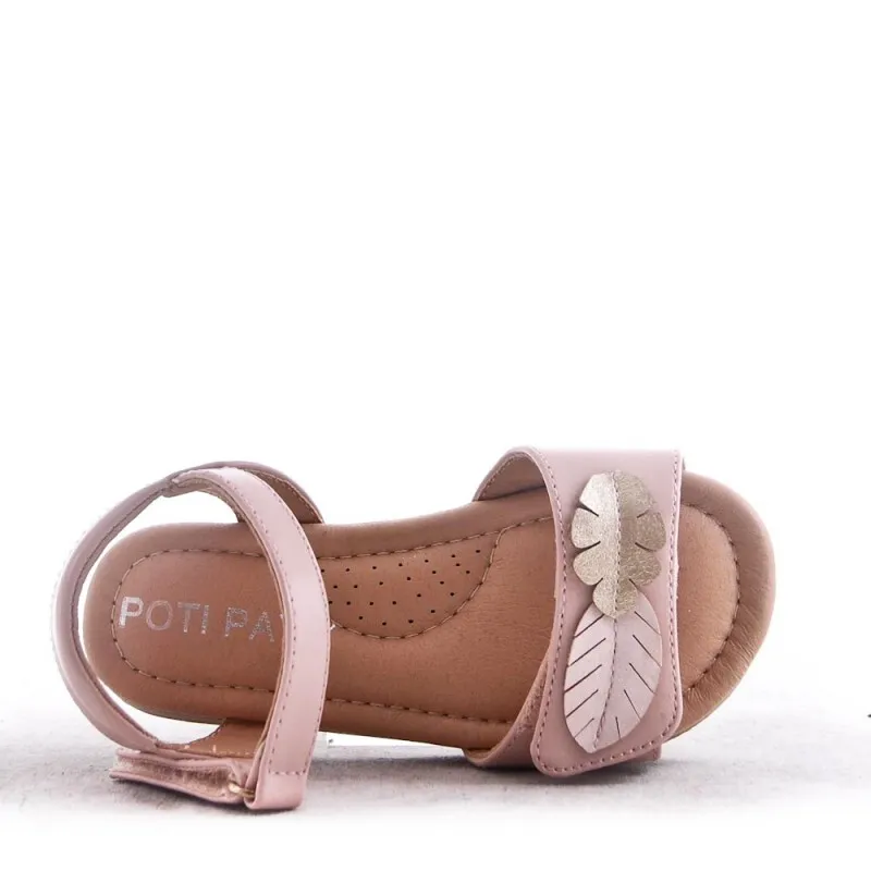 Sandalias Niña Rosas Hojas