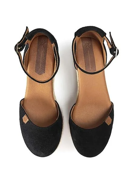 Sandalias Popa Cantalar Serraje Negro Para Mujer