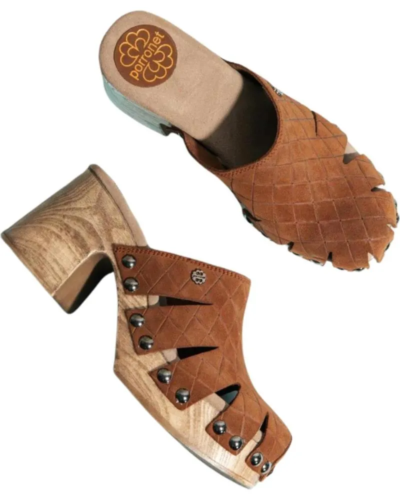 Sandalias PORRONET  de Hombre ZUECO MUJER 3080  MARRóN