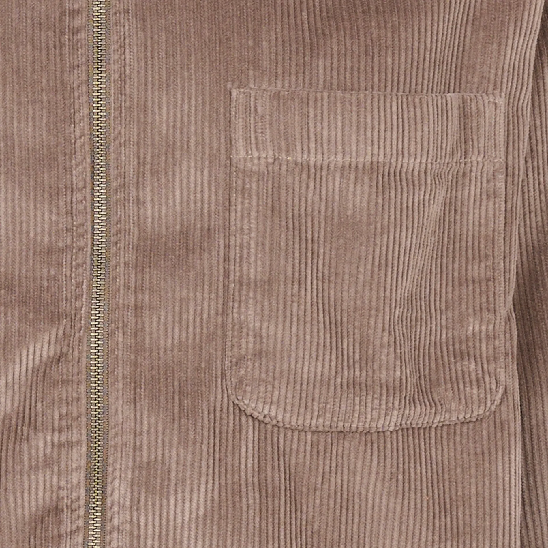 SELECTED Camisa de franela con cremallera en pana en marron