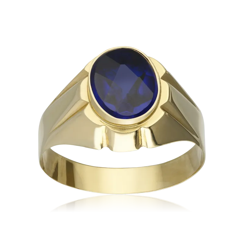 SELLO "ZAIO" P. AZUL Y ORO 18K