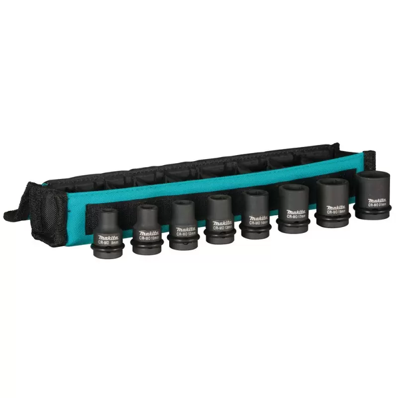 SET DE DADOS HEXAGONAL MILIMéTRICO 1/2" 8 PZS MAKITA E02989