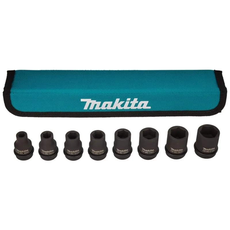 SET DE DADOS HEXAGONAL MILIMéTRICO 1/2" 8 PZS MAKITA E02989