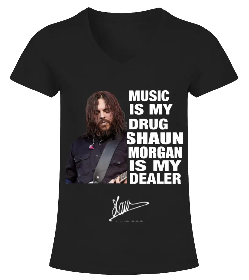 SHAUN MORGAN IS MY DEALER Camiseta cuello pico Mujer