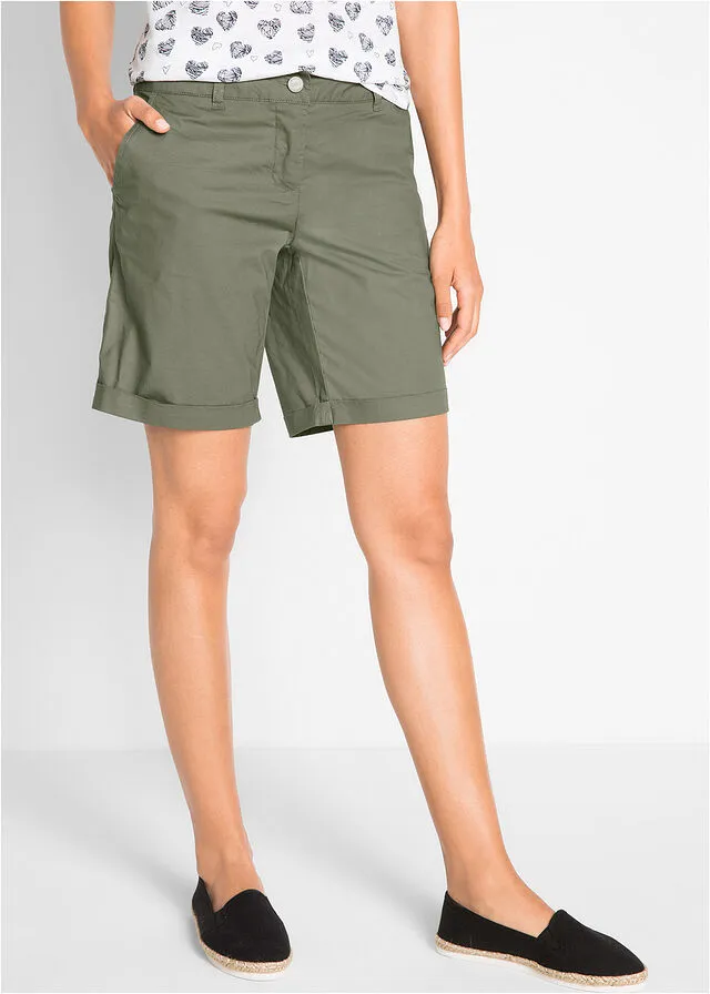 Short de algodón verano Verde oliva