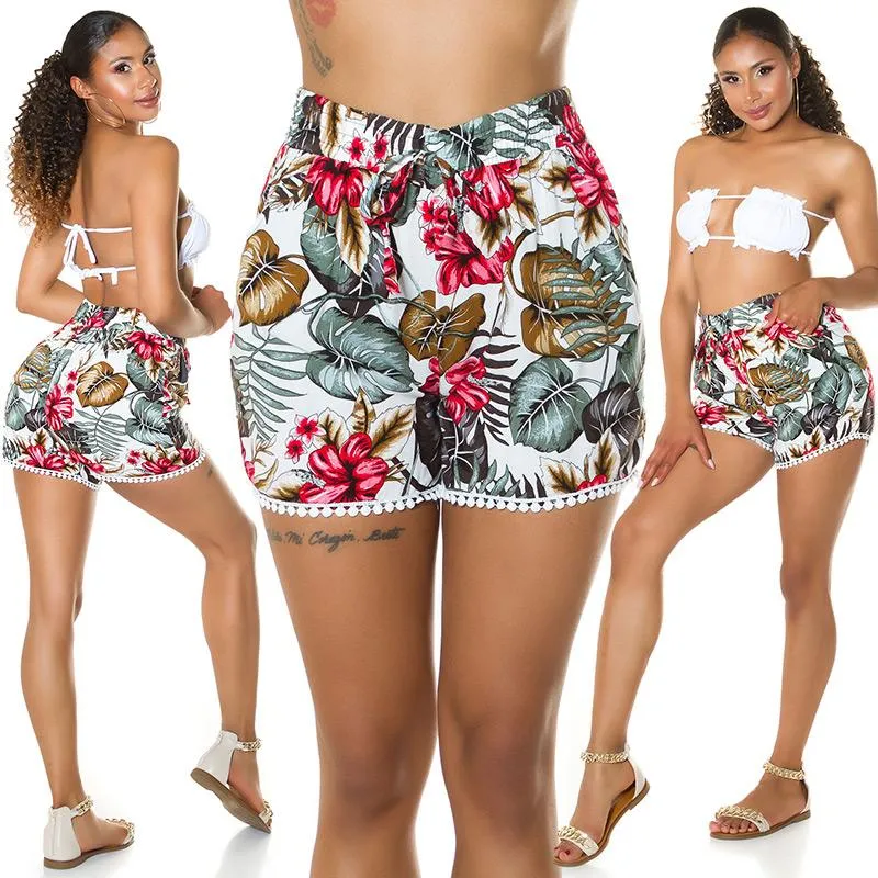 Short de verano con bolsillos Blanco