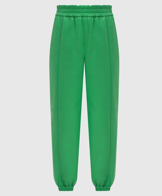 Simonetta Ravizza Green Leather Joggers