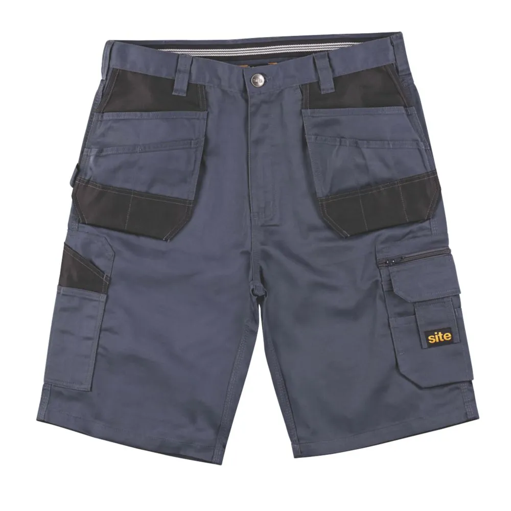 Site Jackal, pantalón corto multibolsillo, gris/negro (cintura 32