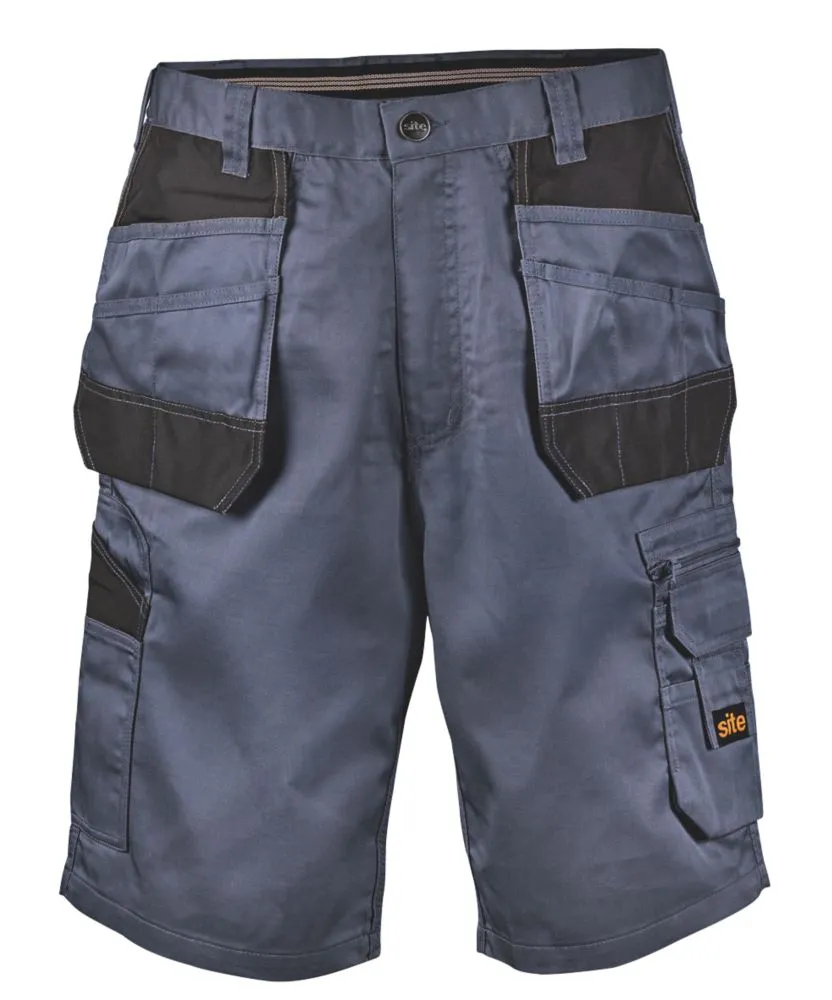 Site Jackal, pantalón corto multibolsillo, gris/negro (cintura 32