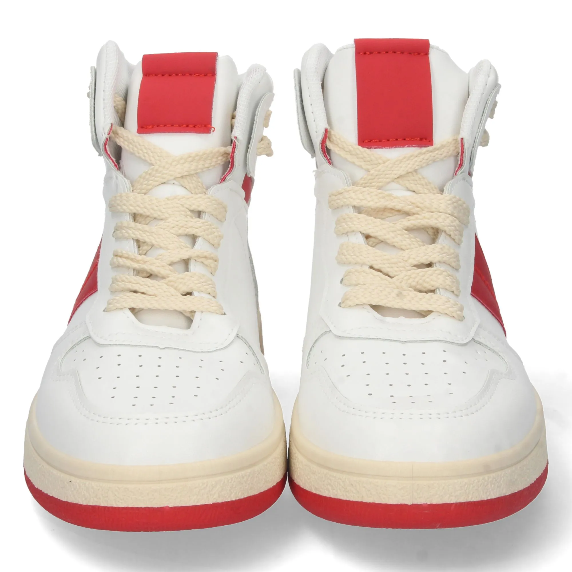 Sneakers altas mujer color rojo