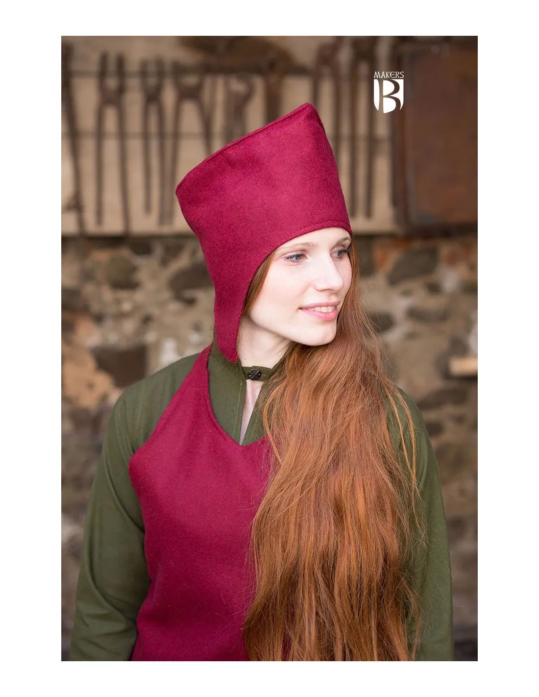 Sombrero de mago Adis, lana roja