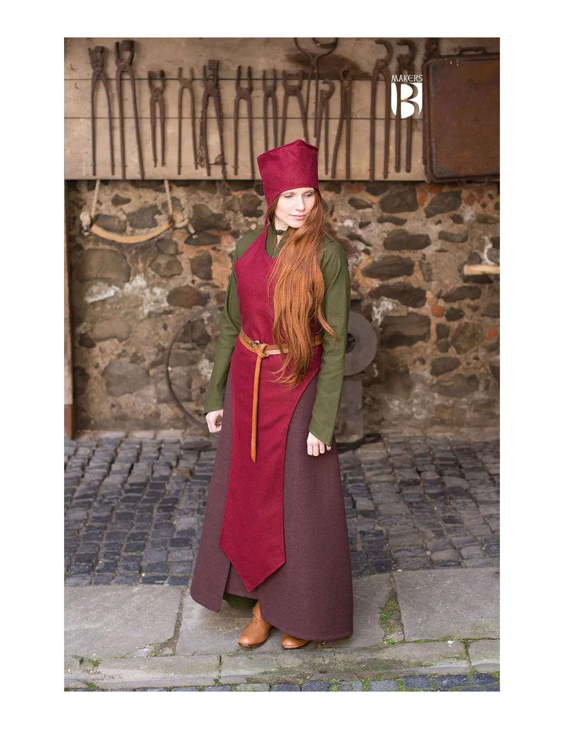 Sombrero de mago Adis, lana roja