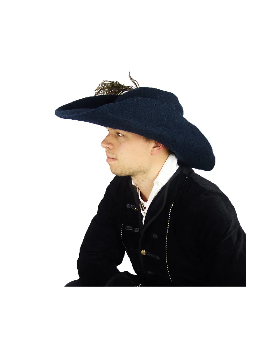 Sombrero negro de fieltro de lana modelo Pieter