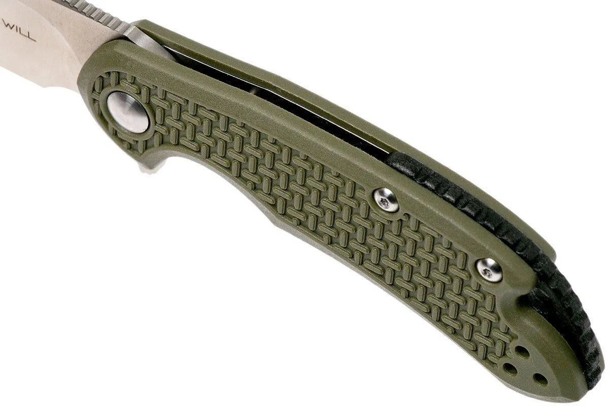 STEEL WILL CUTJACK C22M1OD OD GREEN FRN, D2 BLADE NAVAJA