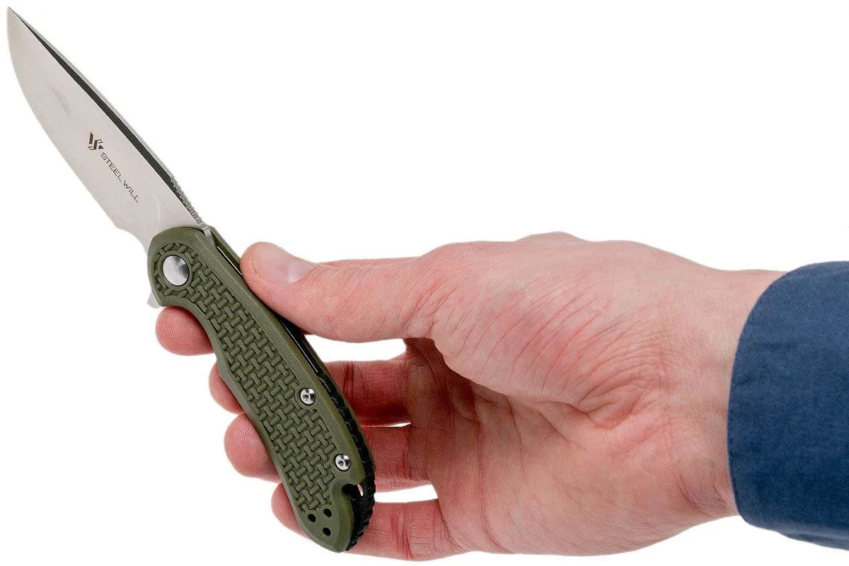STEEL WILL CUTJACK C22M1OD OD GREEN FRN, D2 BLADE NAVAJA
