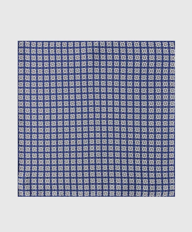 Stefano Ricci Children's blue silk set of patterned tie and shawl