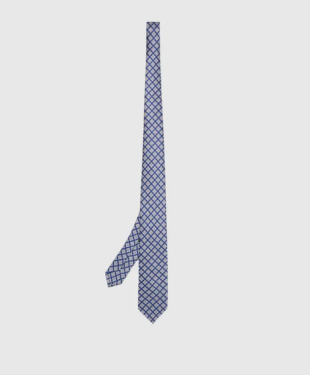 Stefano Ricci Children's blue silk set of patterned tie and shawl