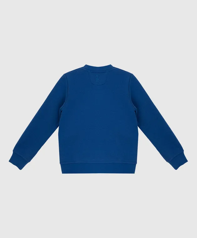 Stefano Ricci Children's blue sweatshirt with print
