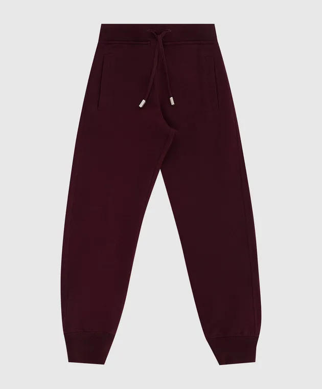 Stefano Ricci Children's burgundy joggers