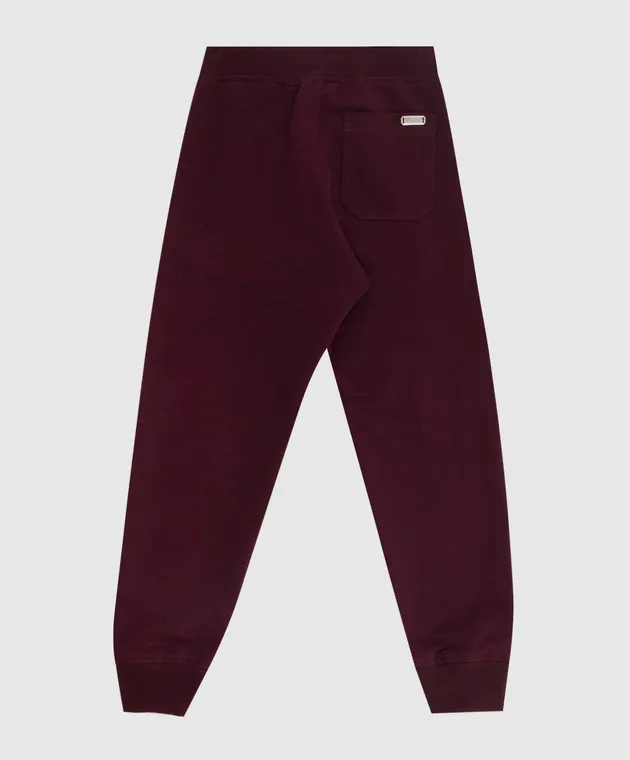 Stefano Ricci Children's burgundy joggers