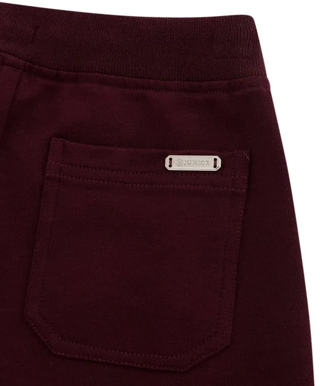 Stefano Ricci Children's burgundy joggers