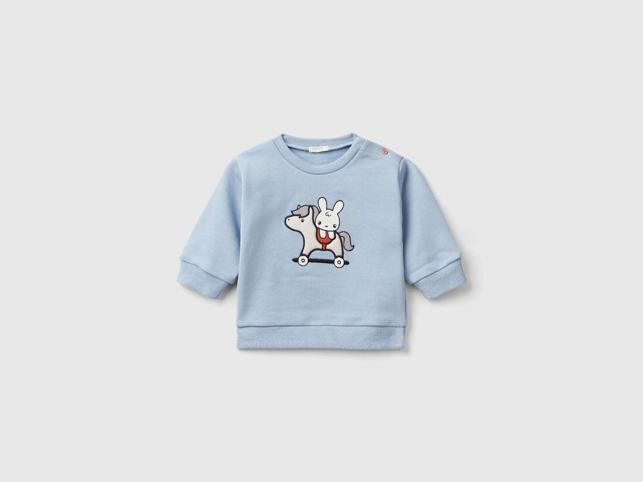 Sudadera con bordado de conejito