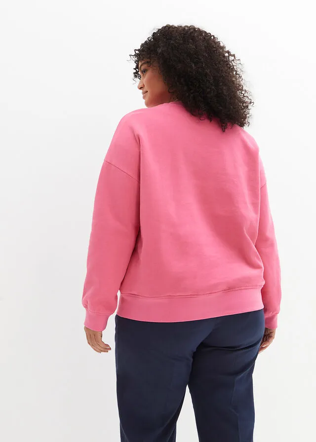 Sudadera con hombros caídos Azul claro