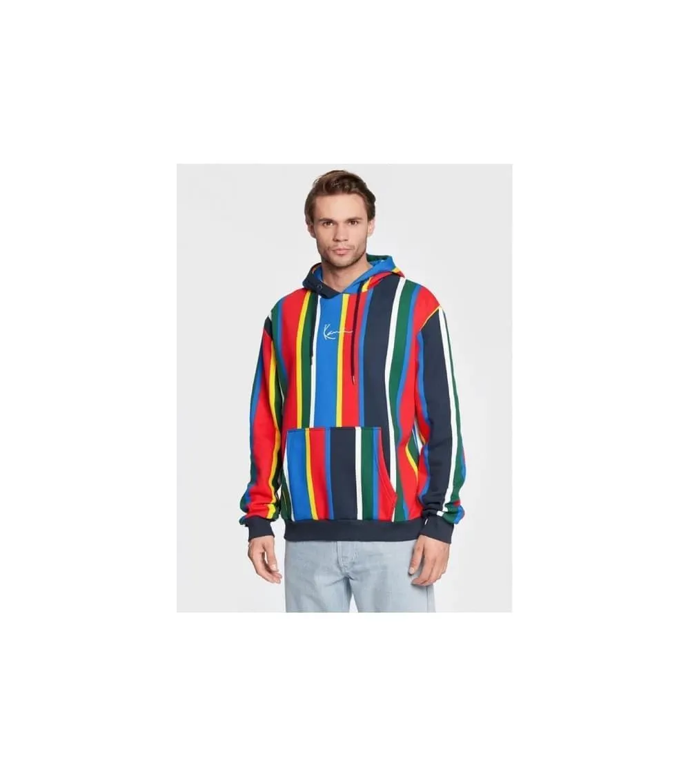 Sudadera KARL KANI 6028200 Small Signature Stripe Hoodie red/blue/green