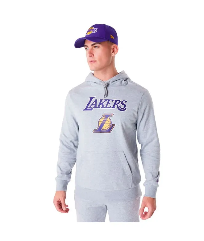 Sudadera New Era NBA Regular LA Lakers Grey Med Hombre