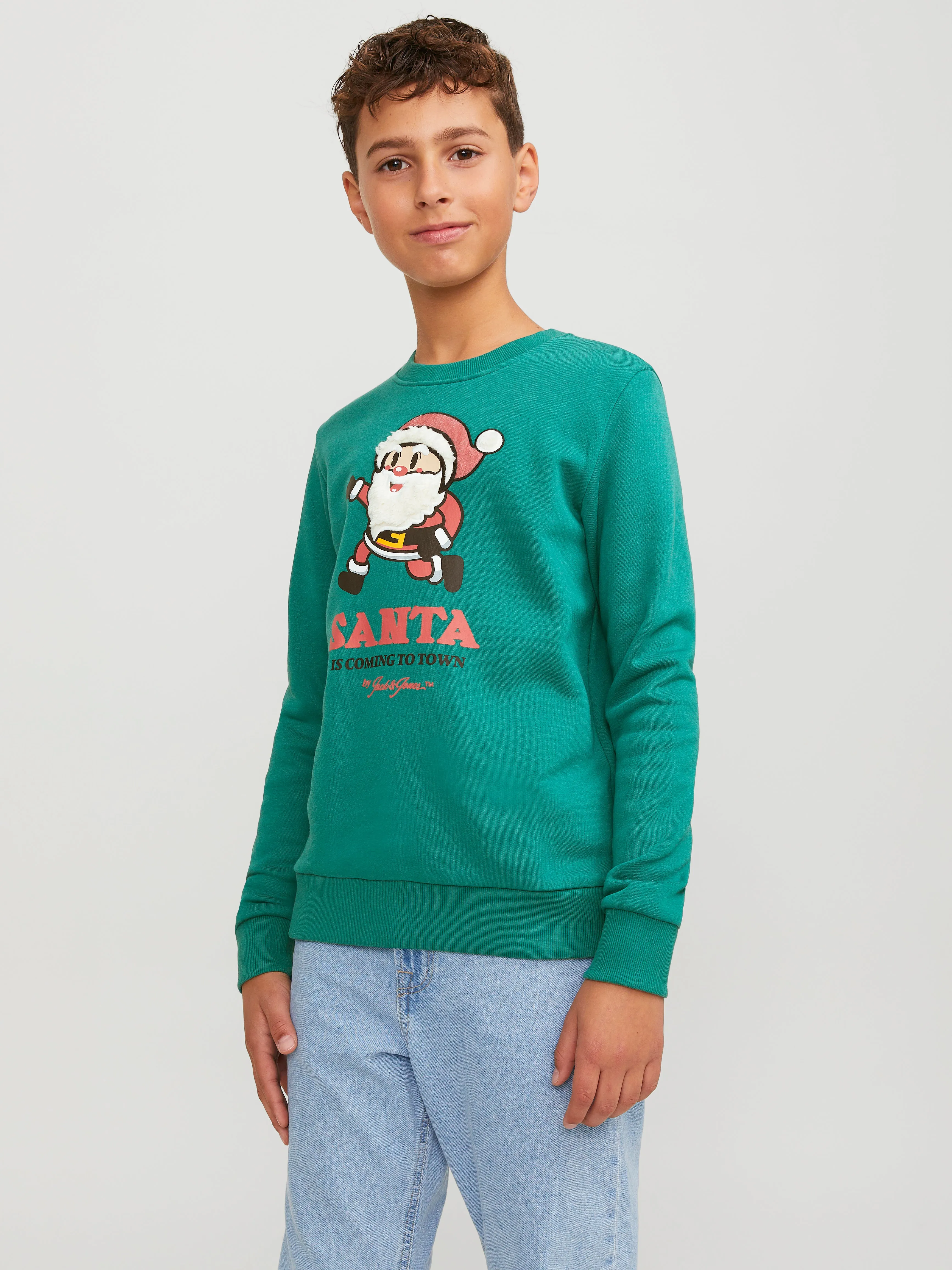 SUDADERA XMAS JUNIOR | VERDE INTERMEDIO | JACK & JONES®