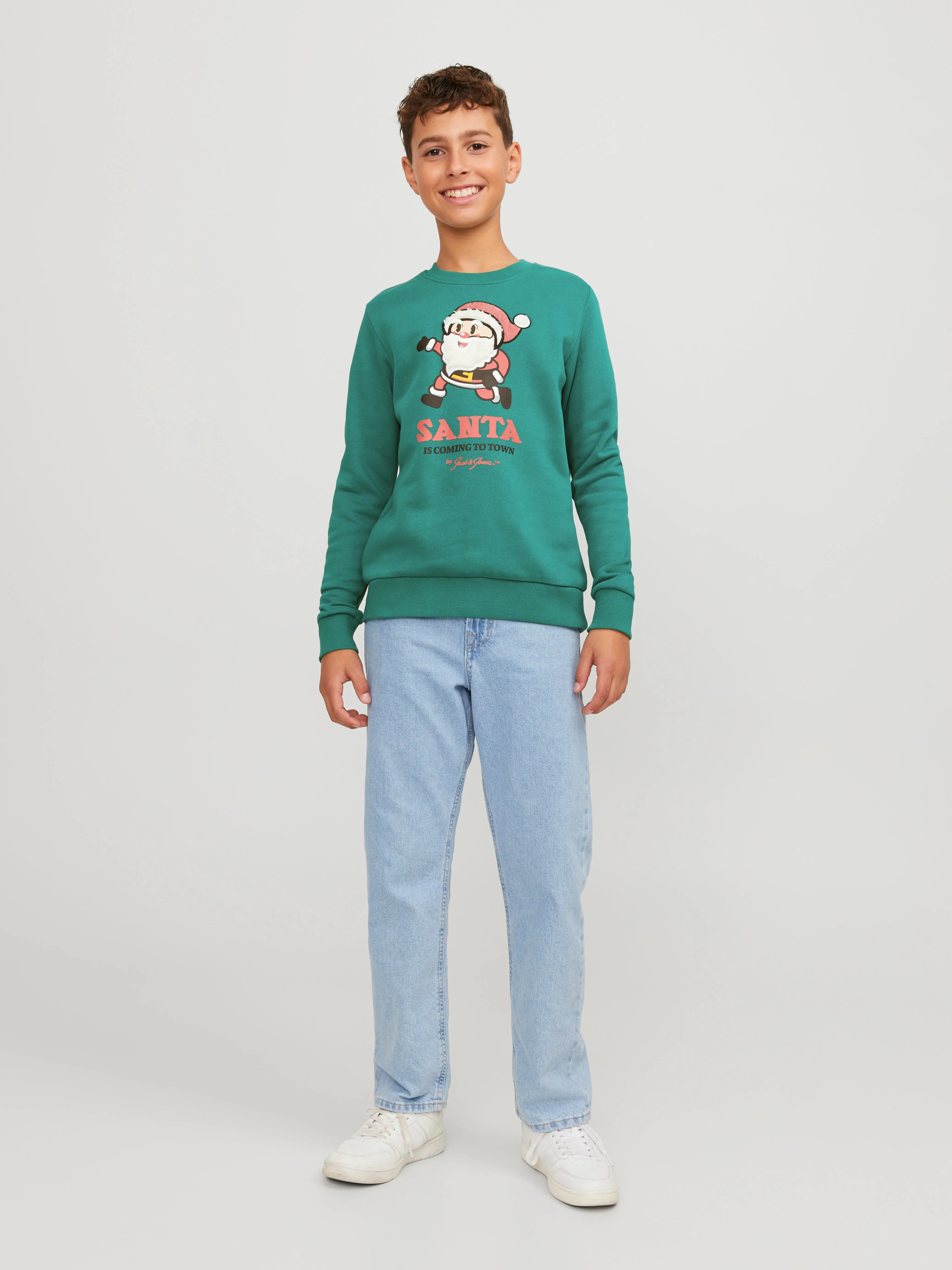 SUDADERA XMAS JUNIOR | VERDE INTERMEDIO | JACK & JONES®