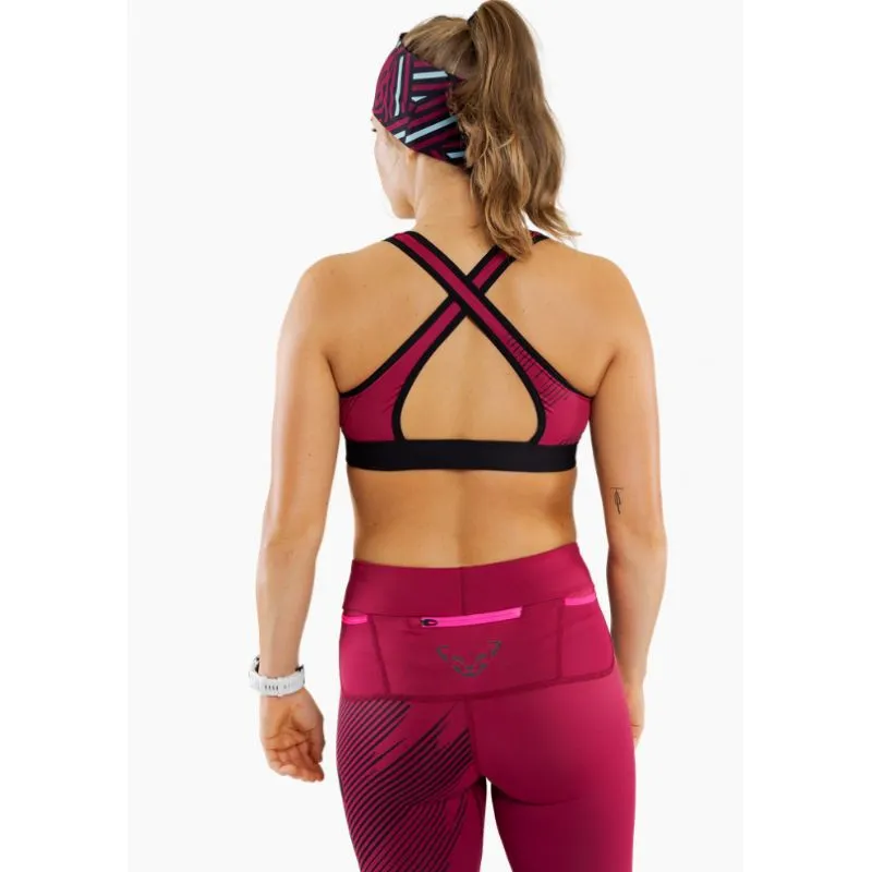 Sujetador Dynafit Alpine Graphic Bra (Rojo remolacha) mujer