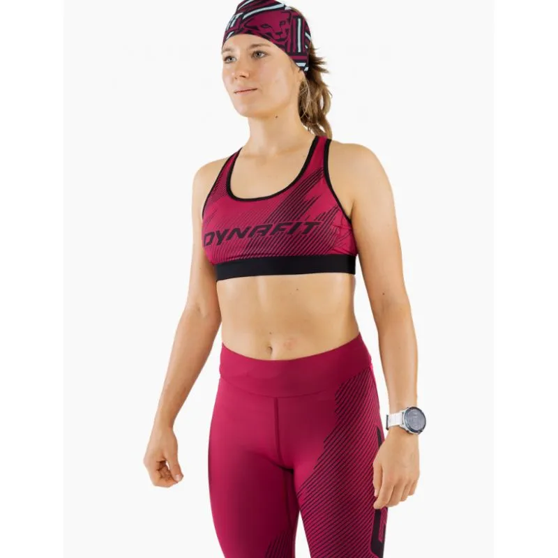 Sujetador Dynafit Alpine Graphic Bra (Rojo remolacha) mujer
