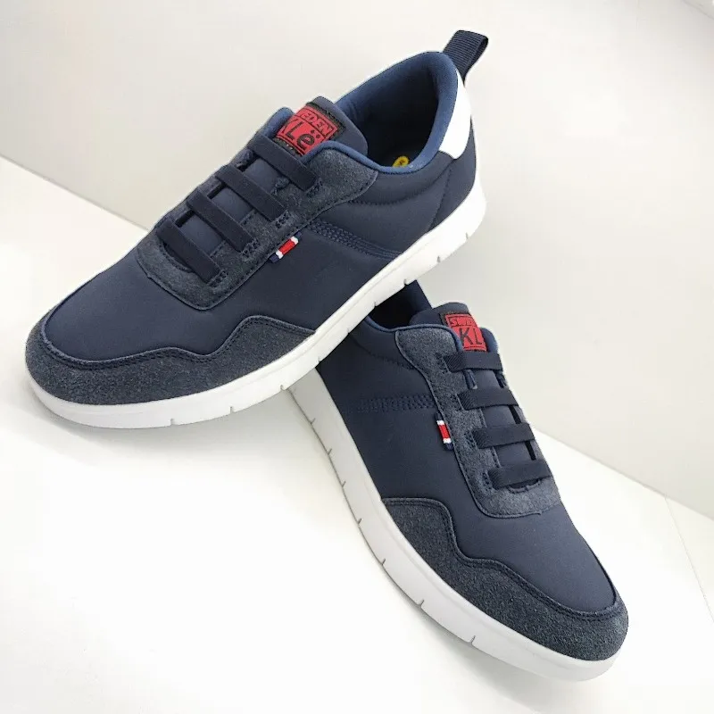 SWEDEN ZAPATILLA CASUAL HOMBRE MODA CORDON ELASTICO Y SUELA CONFORT MARINO