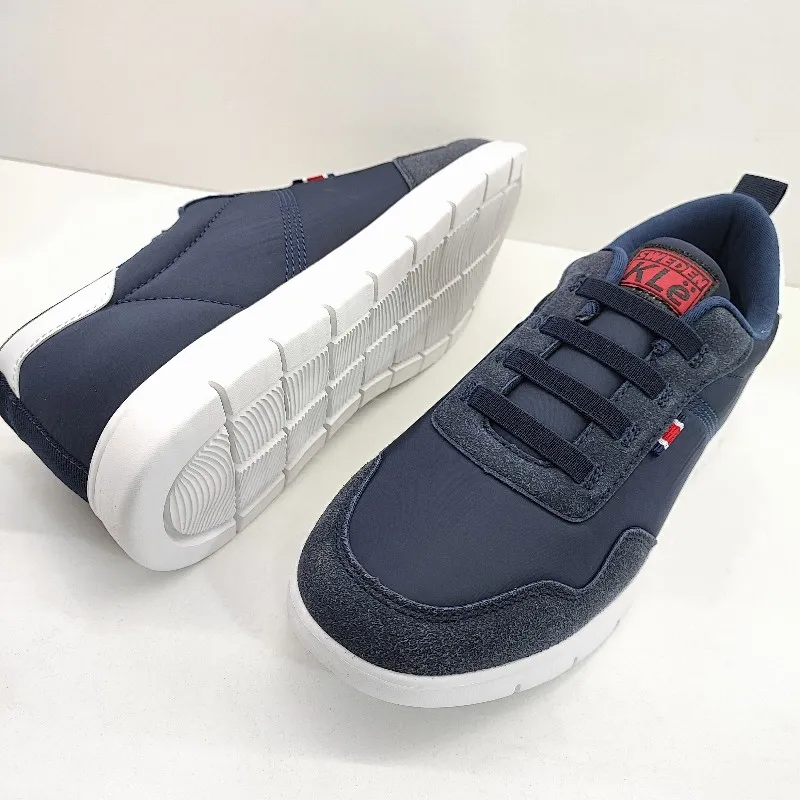 SWEDEN ZAPATILLA CASUAL HOMBRE MODA CORDON ELASTICO Y SUELA CONFORT MARINO