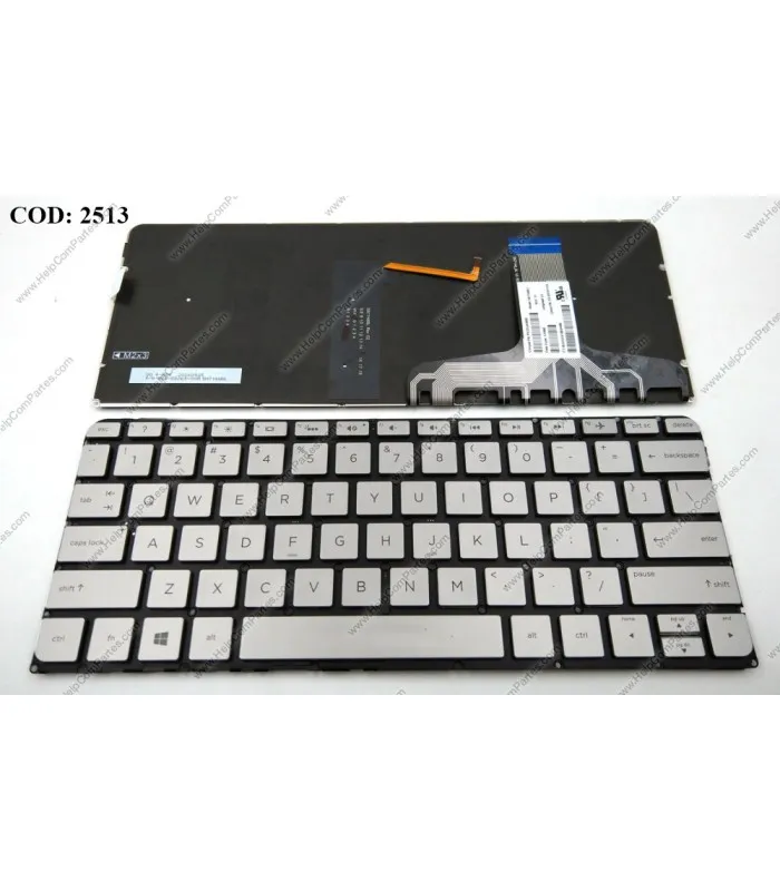 TECLADO HP SPECTER 13V 13 V000 13V011DX 13 V018CA 13V021NR 13V100 SIN MARCO WIN8 BACKLIT US