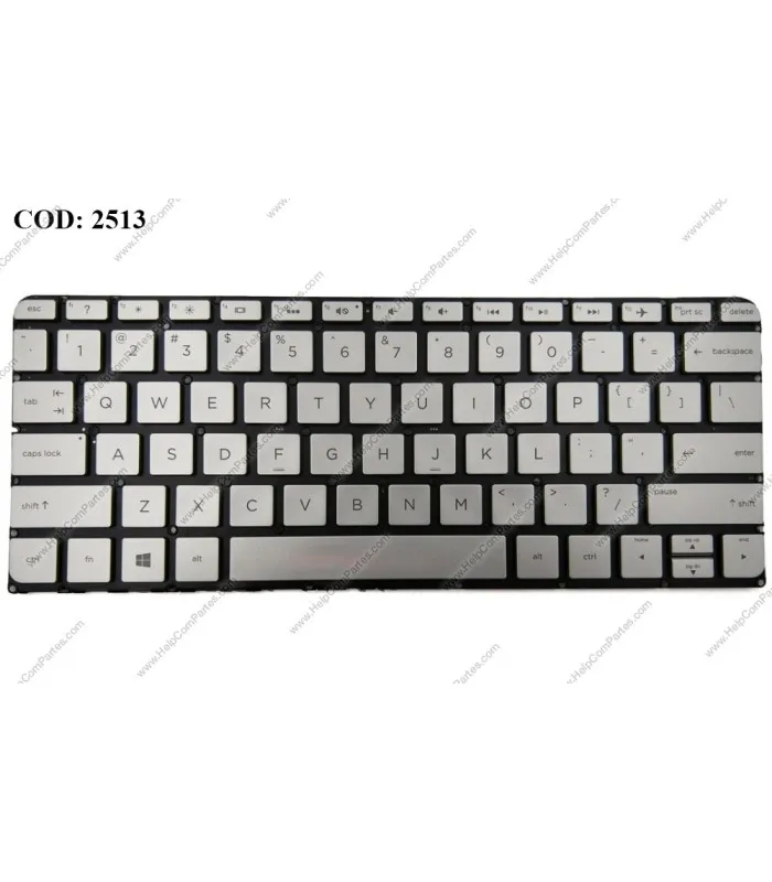 TECLADO HP SPECTER 13V 13 V000 13V011DX 13 V018CA 13V021NR 13V100 SIN MARCO WIN8 BACKLIT US
