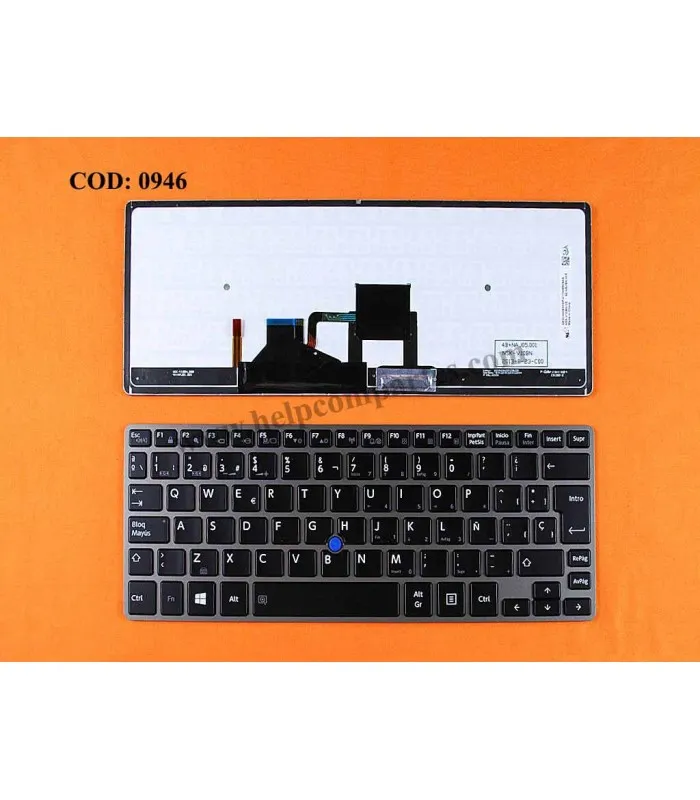 TECLADO TOSHIBA PORTEGE Z30 Z30A Z30T Z30TA GRAY FRAME BK (BACKLIT,WIN8,POINT STICK) SP